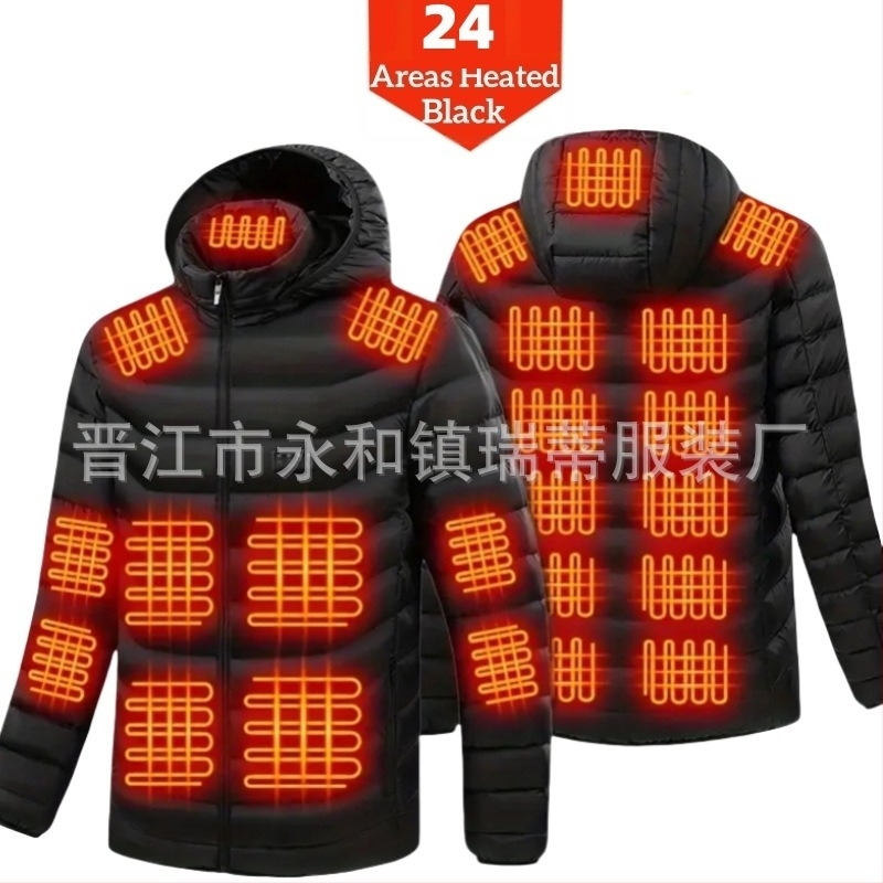 Памучно палто с четири контрола, 25 зони за отопление, ново облекло за отопление с голяма площ, европейско и американско, популярно памучно палто за отопление на едро