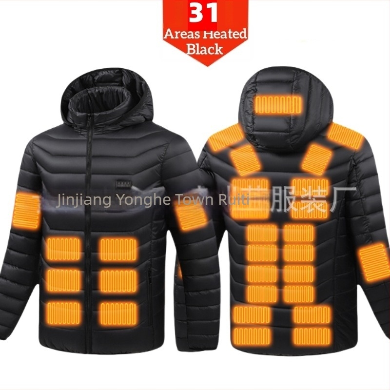 Памучно палто с четири контрола, 25 зони за отопление, ново облекло за отопление с голяма площ, европейско и американско, популярно памучно палто за отопление на едро