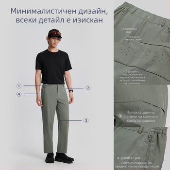 Пролетно-летни нови мъжки еластични панталони за дейности на открито, бързосъхнещи панталони, туристически панталони, бързосъхнещи дишащи спортни панталони