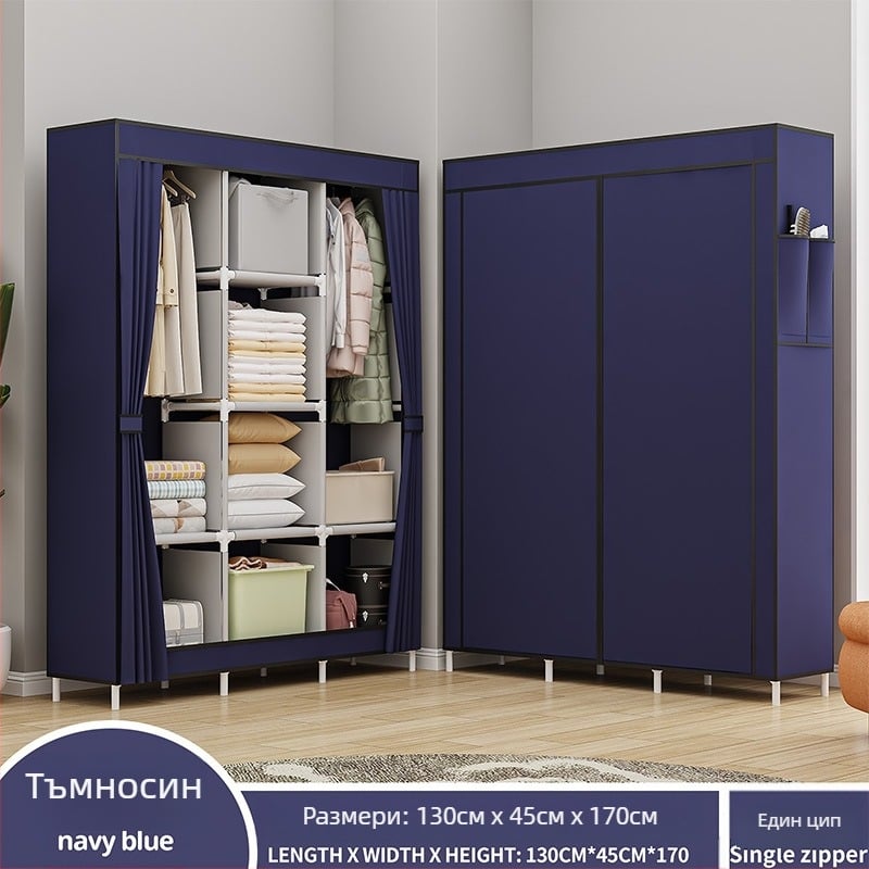 Южноамерикански най-продаван многофункционален прахоустойчив платнен гардероб за дома, спалня, гардероб, сам монтаж, шкаф за съхранение