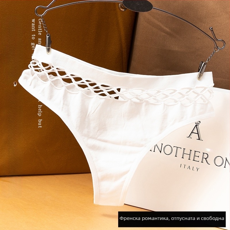 Секси мрежести дупки с изрязани спортни дамски триъгълни прашки за износ, фитнес, секси бельо, дамски безшевни дамски тениски