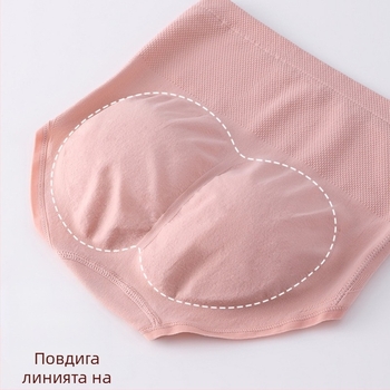 Дамско бельо с поларна подплата, есенно-зимно памучно бельо с висока талия, свиващо корема, повдигащо ханша, защитаващо корема и талията, топли, студоустойчиви бикини