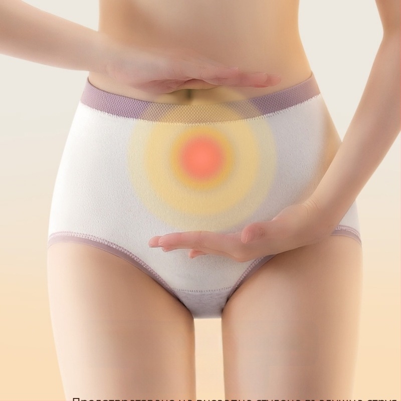 Дамско бельо с поларна подплата, есенно-зимно памучно бельо с висока талия, свиващо корема, повдигащо ханша, защитаващо корема и талията, топли, студоустойчиви бикини