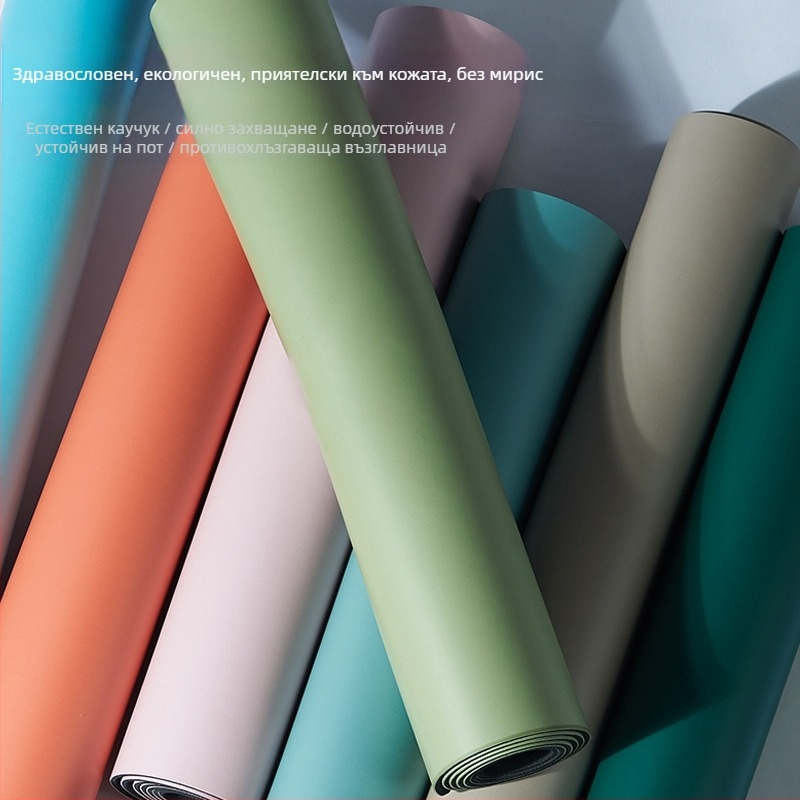 Трансгранична гумена постелка за йога, неплъзгаща се, удебелена, професионална спортна фитнес постелка за танци, диатомова кална постелка на едро на склад, поколение коса