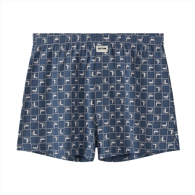 Мъжко бельо Hua Jielong, мъжки карирани боксерки, памучни боксерки, свободни, тънки, дишащи, със стрела, поколение коса