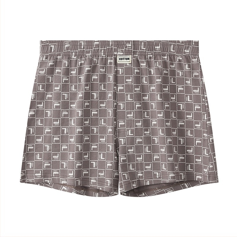 Мъжко бельо Hua Jielong, мъжки карирани боксерки, памучни боксерки, свободни, тънки, дишащи, със стрела, поколение коса