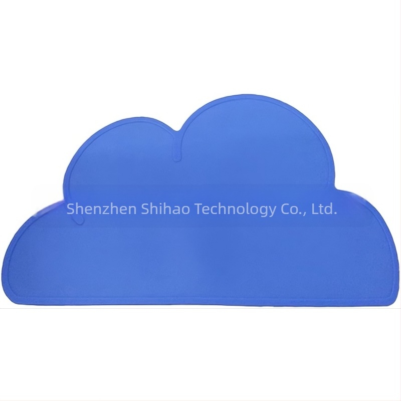 Удебелена детска подложка за хранене, силиконова подложка за топлина и изолация в облак, креативна подложка за чаши за домашни любимци, противоплъзгаща се подложка за течове, подложка за маса против изгаряне