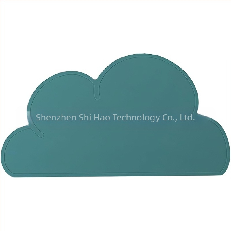 Удебелена детска подложка за хранене, силиконова подложка за топлина и изолация в облак, креативна подложка за чаши за домашни любимци, противоплъзгаща се подложка за течове, подложка за маса против изгаряне