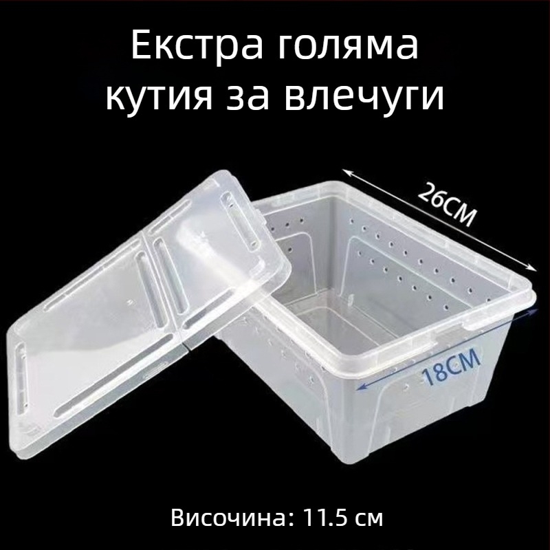 Фабрика на едро кутия за хранене на влечуги, домашни любимци, охлюви, пълзящи кутии за домашни любимци, рак-отшелник, рогата жаба, гущер, кутия за насекоми, пълзящи кутии за домашни любимци