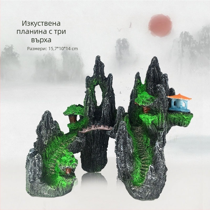 Горещ планински камък за аквариум, озеленяване, декоративен алпинеум, симулация на смола, аквариум, декорация, орнаменти, фабрика, директна доставка