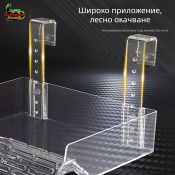 Бразилска костенурка акрилна маса за сушене на костенурки саксия за катерене на костенурки пейзажна костенурка кутия костенурка прозрачна високо ниво на водата плаващ остров маса за костенурки сушене гръб