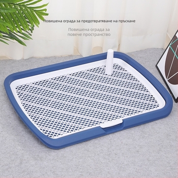 Голяма тоалетна за кучета, плоска тоалетна за кучета, тоалетна против пръски, подвижна, лесна за почистване, леген за кучешка урина на едро