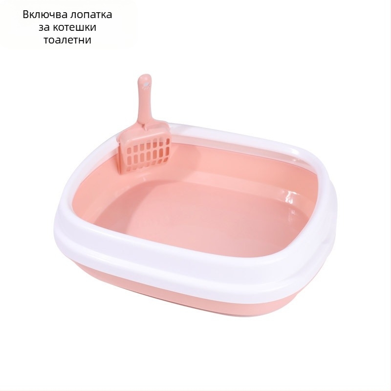 Голяма котешка тоалетна, голяма, напълно полузатворена, изключително голяма котешка тоалетна против пръски, котешки принадлежности за домашни любимци