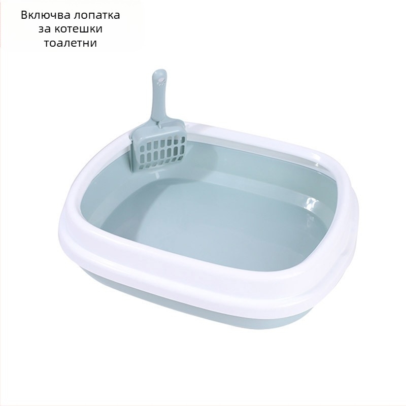 Голяма котешка тоалетна, голяма, напълно полузатворена, изключително голяма котешка тоалетна против пръски, котешки принадлежности за домашни любимци