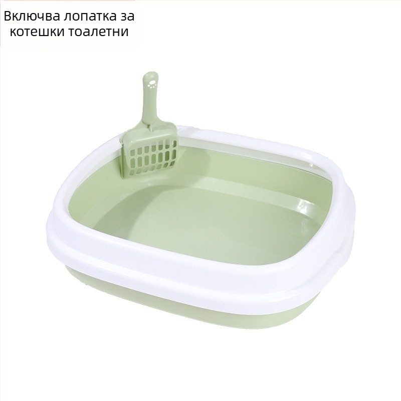 Голяма котешка тоалетна, голяма, напълно полузатворена, изключително голяма котешка тоалетна против пръски, котешки принадлежности за домашни любимци