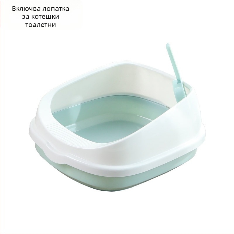 Голяма котешка тоалетна, голяма, напълно полузатворена, изключително голяма котешка тоалетна против пръски, котешки принадлежности за домашни любимци