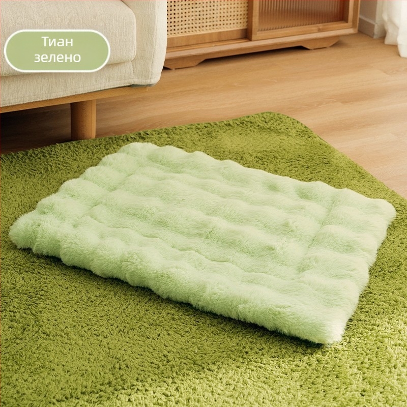 Одеяло за домашни любимци, едноцветно, топло одеяло за котки, удебелено фланелено одеяло за кучета, постелка за спане