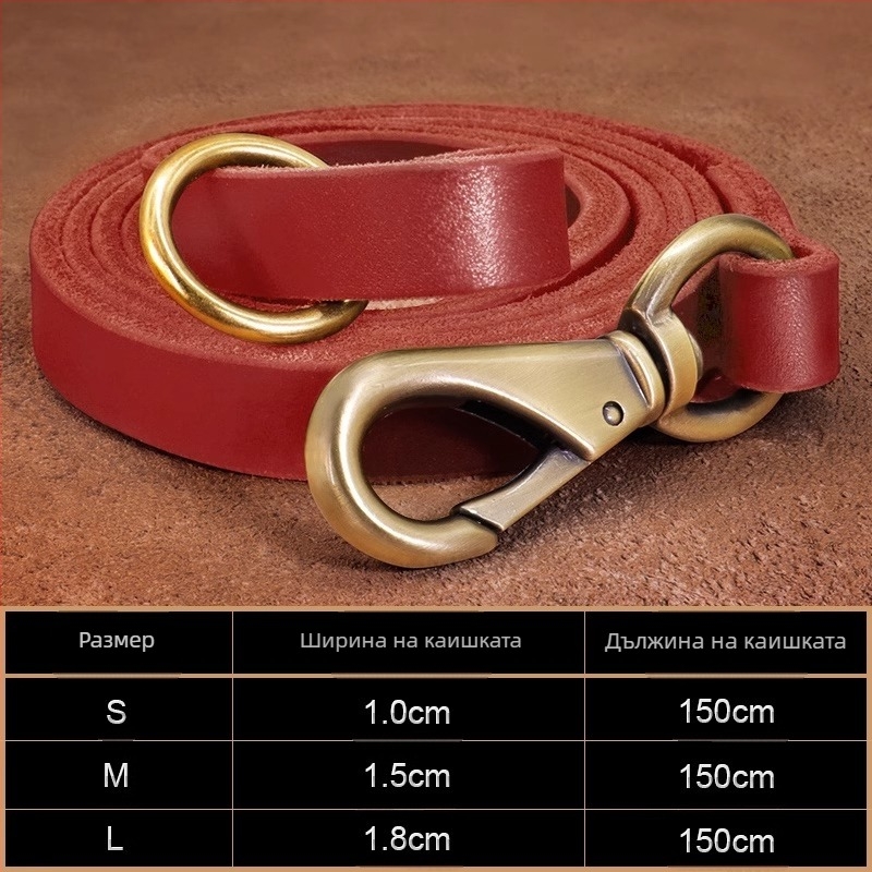 Домашно домашно куче, нашийник за кучета, въже за сцепление, кравешка кожа, гравиране на марка за кучета, анти-губещ пръстен за врата на средно и голямо куче