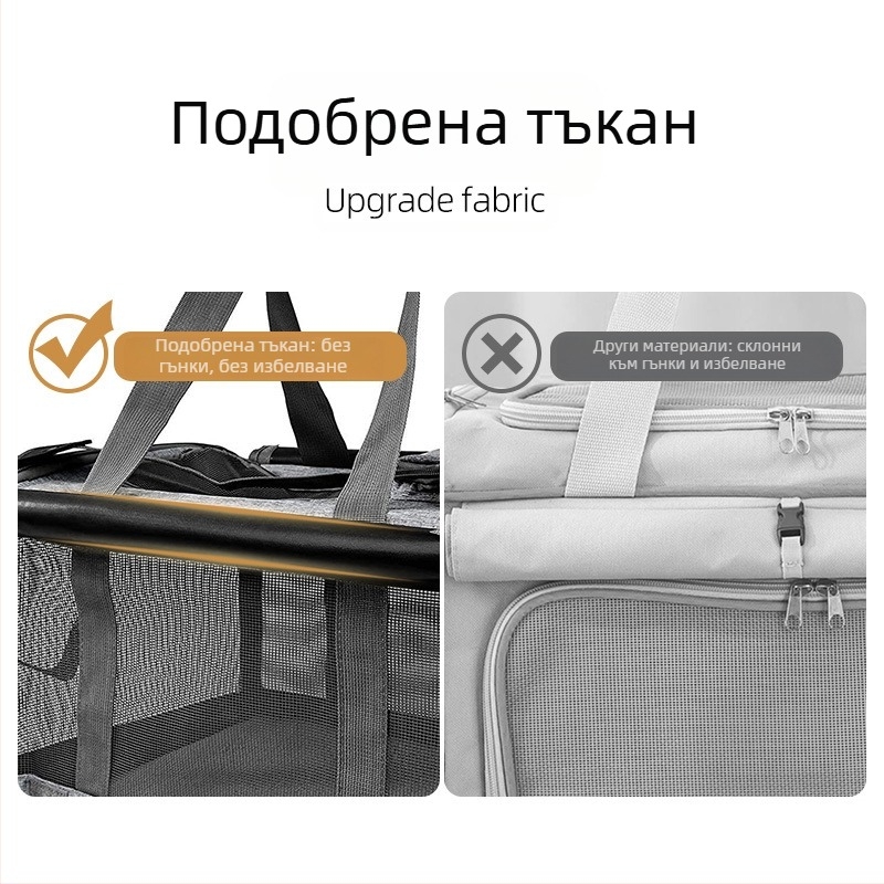 Фабрична чанта за домашни любимци на едро с едно рамо и през рамо, чанта за кучета на открито, чанта за котки, чанта за домашни любимци с голям капацитет, дишаща и преносима