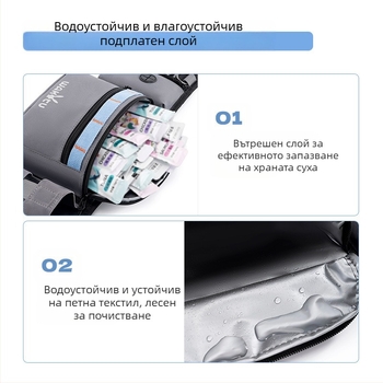 Преносима многофункционална чанта за обучение на кучета Wakytu, британски, за обучение на кучета, чанта за закуска за домашни любимци, награда