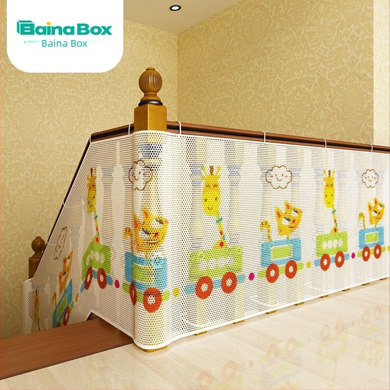 2 м домакинска мрежа против падане за балконски стълби, 3 м полиестерна предпазна въжена мрежа с цветен печат, детска предпазна мрежа