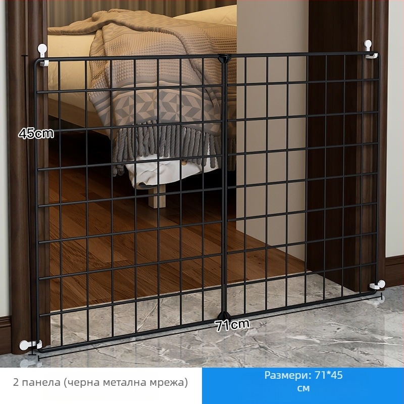 Ограда за кучета за вътрешна употреба, ограда за малки кучета, плюшени зайци, изолация на домашни любимци, ограда за врати, клетка за котки, против бягство