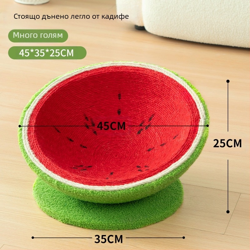 Дъска за драскане на котки, гнездо без пърхот, леген за драскане на котки от сизалово въже, вградена играчка за котки, против драскане на котки, шлифоваща дъска за нокти, консумативи