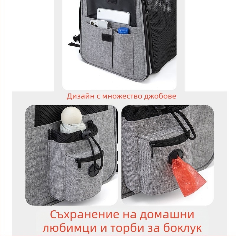 Раница за количка за домашни любимци, изходяща преносима чанта за котки, чанта за кучета, лятна дишаща чанта за домашни любимци с голям капацитет, разширяваща се