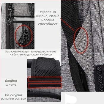 Чанта за домашни любимци за през граница, чанта за котка през рамо, дишаща, сгъваема, разширяема раница за кучета, голям капацитет, фабрична чанта за домашни любимци за кучета