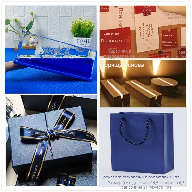 Малка червена книга, популярна в същия стил, круизен кораб, течност, дрейфуваща бутилка, декорация за настолни компютри, подарък за рожден ден на Титаник, подаръчна кутия