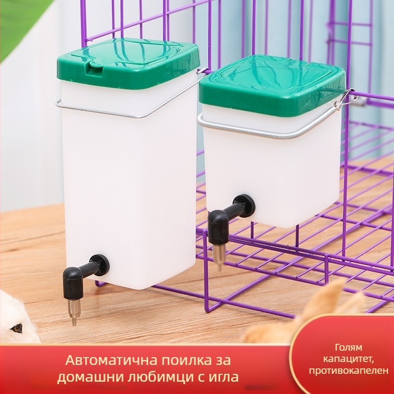 Фонтан за пиене на зайци на едро, трансграничен, папагалски, заешки, домашни любимци с голям капацитет, висяща ударна игла, автоматичен чайник за домашни любимци