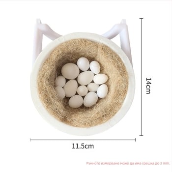 Пернато гнездо за птици Jade, специално гнездо за разплод, пластмасово птиче гнездо, къщичка за птици, вълнена подложка за гнездо, птиче гнездо, хибискус, принадлежности за птици