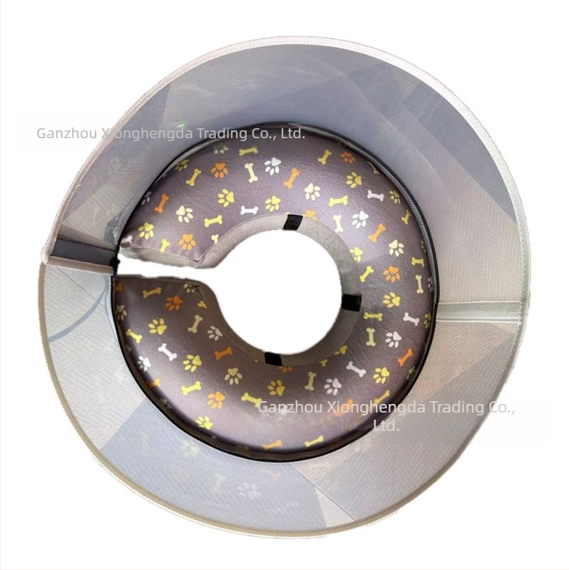 Надуваем PVC нашийник за домашни любимци, за кучета и котки, против ухапване, против надраскване, против облизване, красив, Pp преграда, подвижна