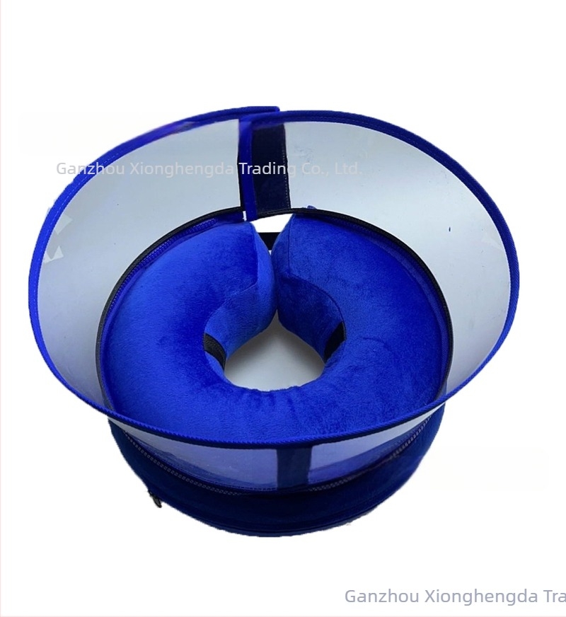 Надуваем PVC нашийник за домашни любимци, за кучета и котки, против ухапване, против надраскване, против облизване, красив, Pp преграда, подвижна