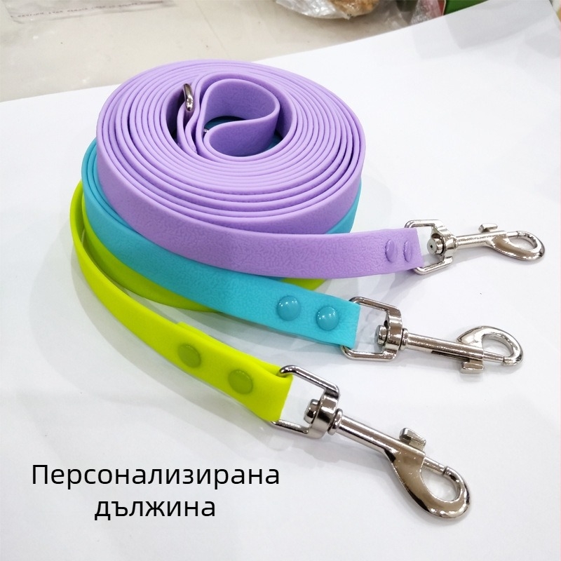 Amazon Горещо продавано PVC въже за теглене на домашни любимци Водоустойчиви продукти за кучета По-дълъг колан за теглене на домашни любимци Устойчиво на износване въже за разходка на кучета