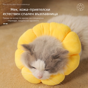 Нашийник за домашни любимци Sunflower Elizabeth Нашийник за котки Elizabeth Нашийник за кучета Стерилизиран нашийник против облизване