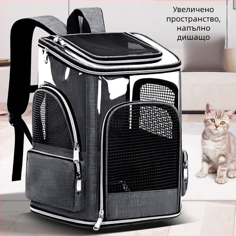 Нова чанта за котки, дишаща, преносима чанта за домашни любимци, раница за домашни любимци с голям капацитет, против спешни случаи