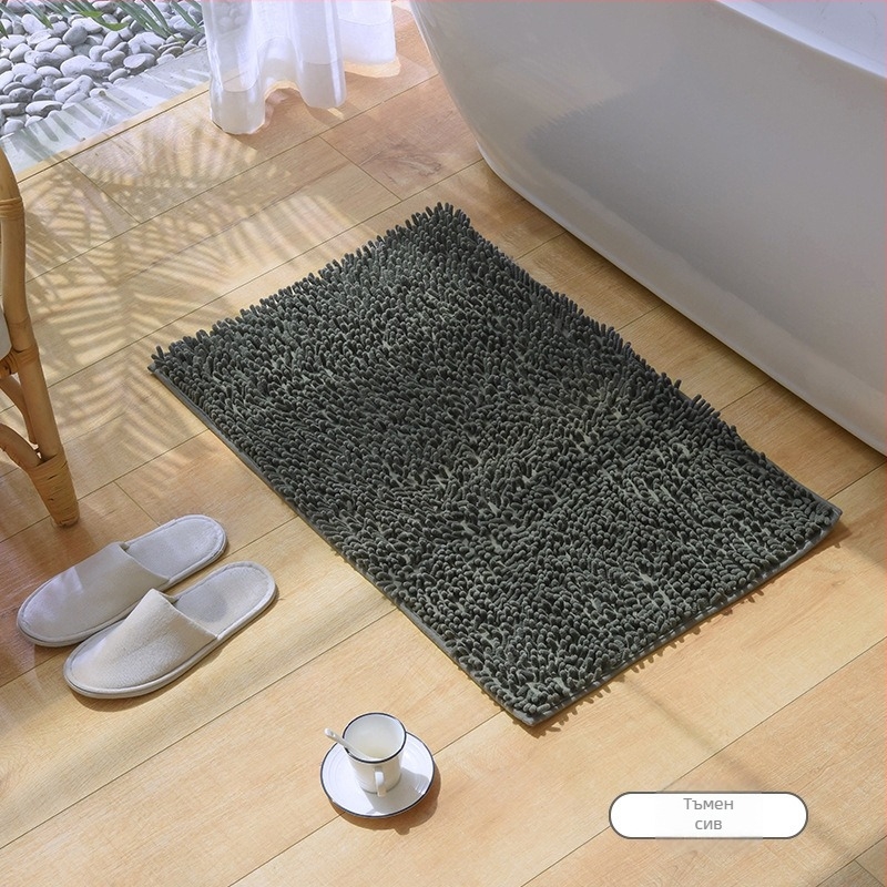 Трансгранична постелка за баня с шенил за домашни любимци, абсорбираща постелка за под, постелка за крака в банята, неплъзгаща се входна врата за дома