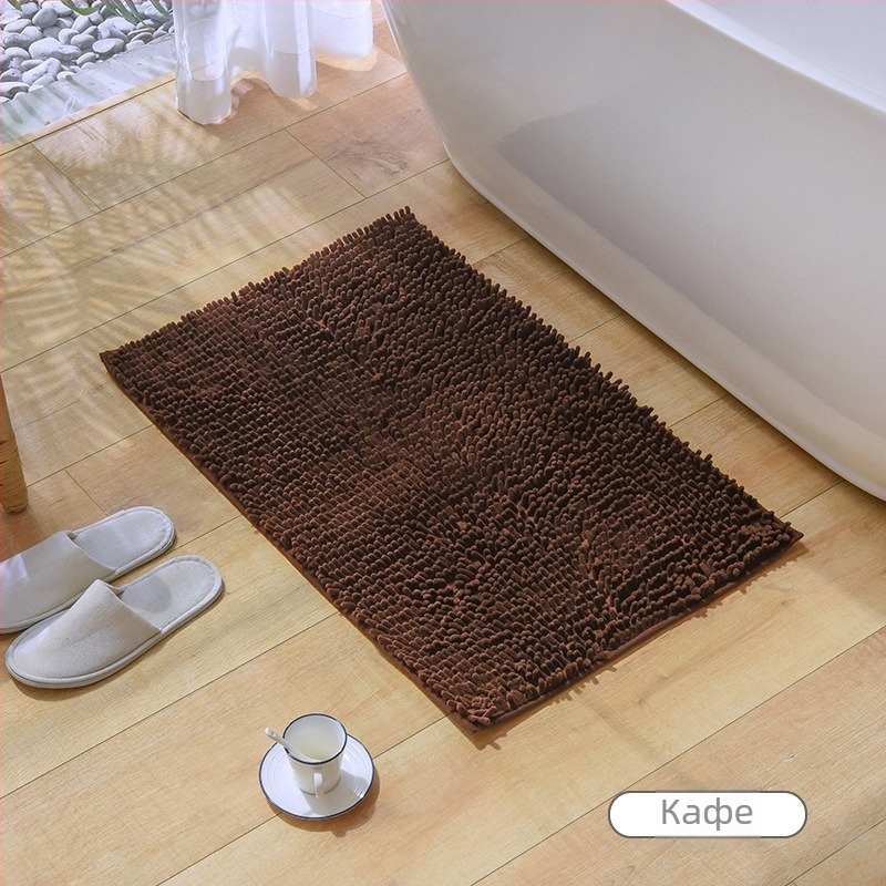 Трансгранична постелка за баня с шенил за домашни любимци, абсорбираща постелка за под, постелка за крака в банята, неплъзгаща се входна врата за дома