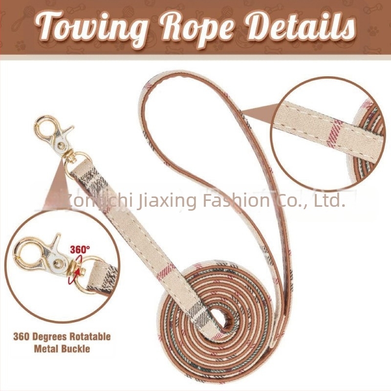 Комплект каишки за кучета с папионка и триъгълник Amazon Pet British Plaid