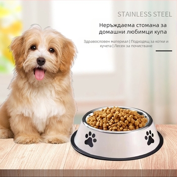 Купа за домашни любимци от неръждаема стомана, купа за котки, купа за кучета, многоспецифична антидетонационна купа за храна, прибори за хранене, консумативи за домашни любимци на едро