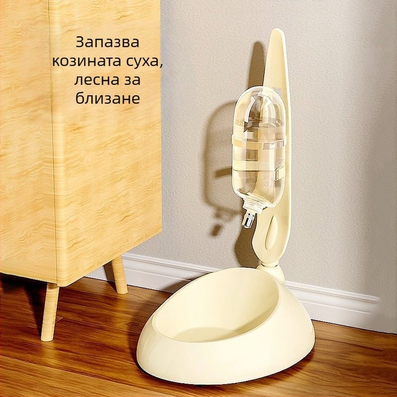 Диспенсър за вода за кучета, не мокра уста, диспенсър за вода за котки и зайци, мобилен диспенсър за вода за домашни любимци, не е за щепсел, автоматичен чайник за кучета