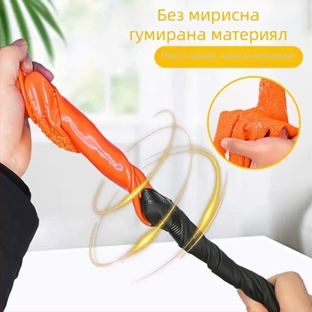 Ръкавици за къпане на котки против драскане, за домашни любимци, кучета, специални ролкови ръкавици за премахване на котешки косми, удължени, водоустойчиви, против ухапване