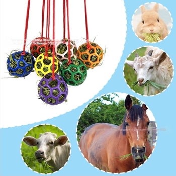 Хранилка за сено за кон, овца, крава, висяща топка, хранене на коне, конюшня, ферма, куха топка, играчка, топка, хранене на коне, заек