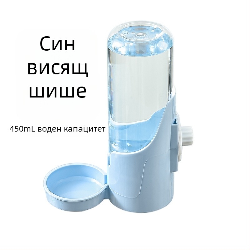 Диспенсър за вода за котки, купа за котки, котешка мивка, автоматична хранилка за вода за хранене, висяща клетка за зайци, чайник, домашни любимци