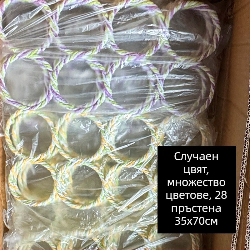 28 кръгли закачалки за шалове, марлени кръгли закачалки, многофункционални, цветни, за катерене, кръгли закачалки за съхранение, декорация за деца в детска градина