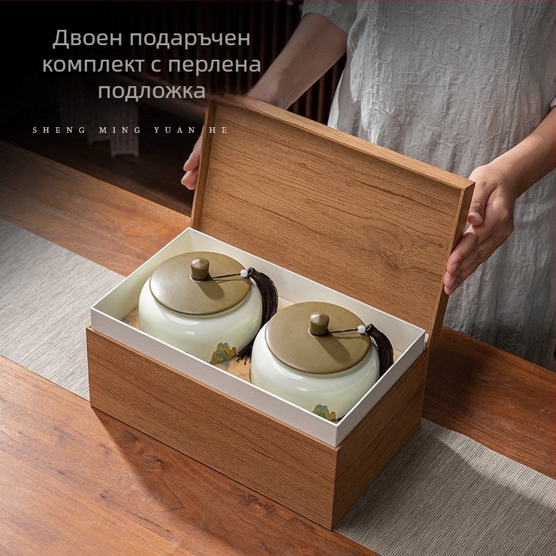 Керамични кутии за чай Thousand Miles Mountain Tea Подаръчни кутии Керамични кутии Празни подаръчни кутии Wuyi Rock Tea Подаръци за улун чай