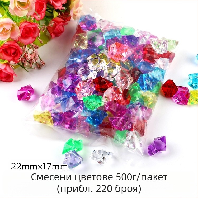 Акрилен кристален камък, цветен скъпоценен камък, аквариум, пейзажен камък, красота, Чен, декорация, увеселителен парк, производители на играчки, реквизит на едро