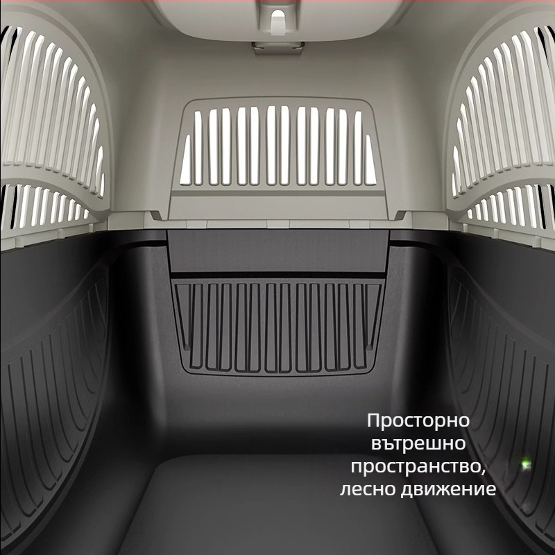 Кутия за котки с въздушен филтър, преносима котешка клетка, чанта за котки, кутия за превоз на домашни любимци, кутия за кола за кучета, преносима пластмасова кутия за котки