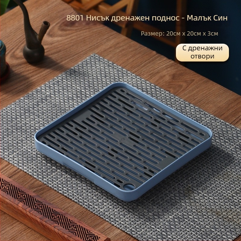 Пътна поднос за чай Кутия за съхранение на поднос за чай в кола, малка поднос за чай, пластмасова поднос за чай, преносима поднос за чай, малка поднос за чай, за един човек